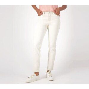 Candace Cameron Bure Women's Petite Pants 20P Pacific Denim Ecru A518431